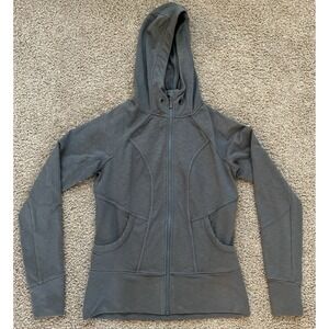 Athleta Womens Cya Strength Hoodie Jacket Size XS Gray *Missing Strings Gym Yoga